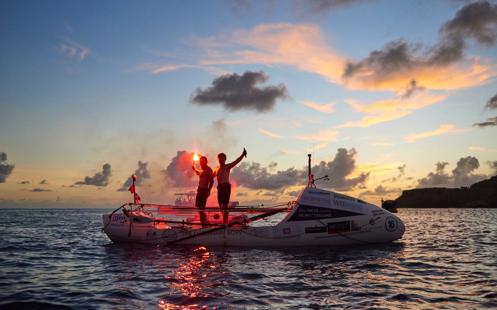 Ocean rowing deck and rowing position detail